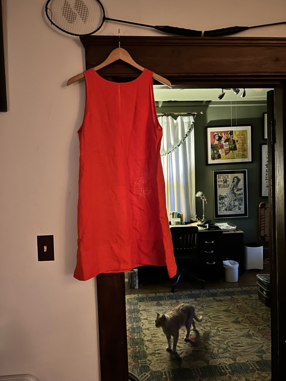 Madewell Bright Orange-Red Linen Blend Top - Picture 8 of 8
